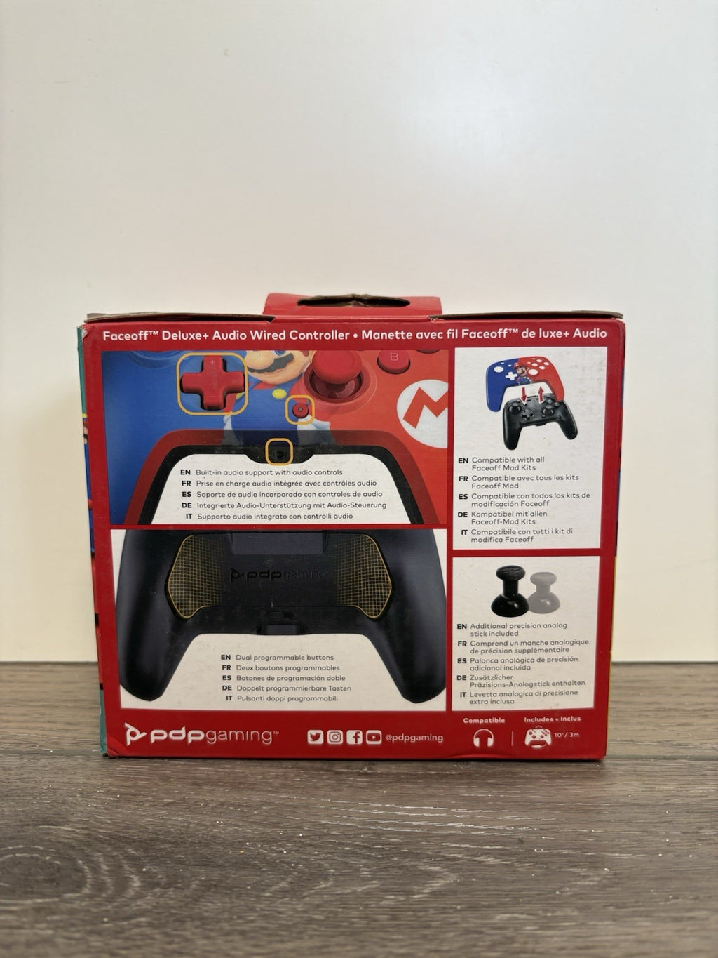 PDP REMATCH Enhanced Wired Nintendo Switch Controller - Red & Blue Super Mario