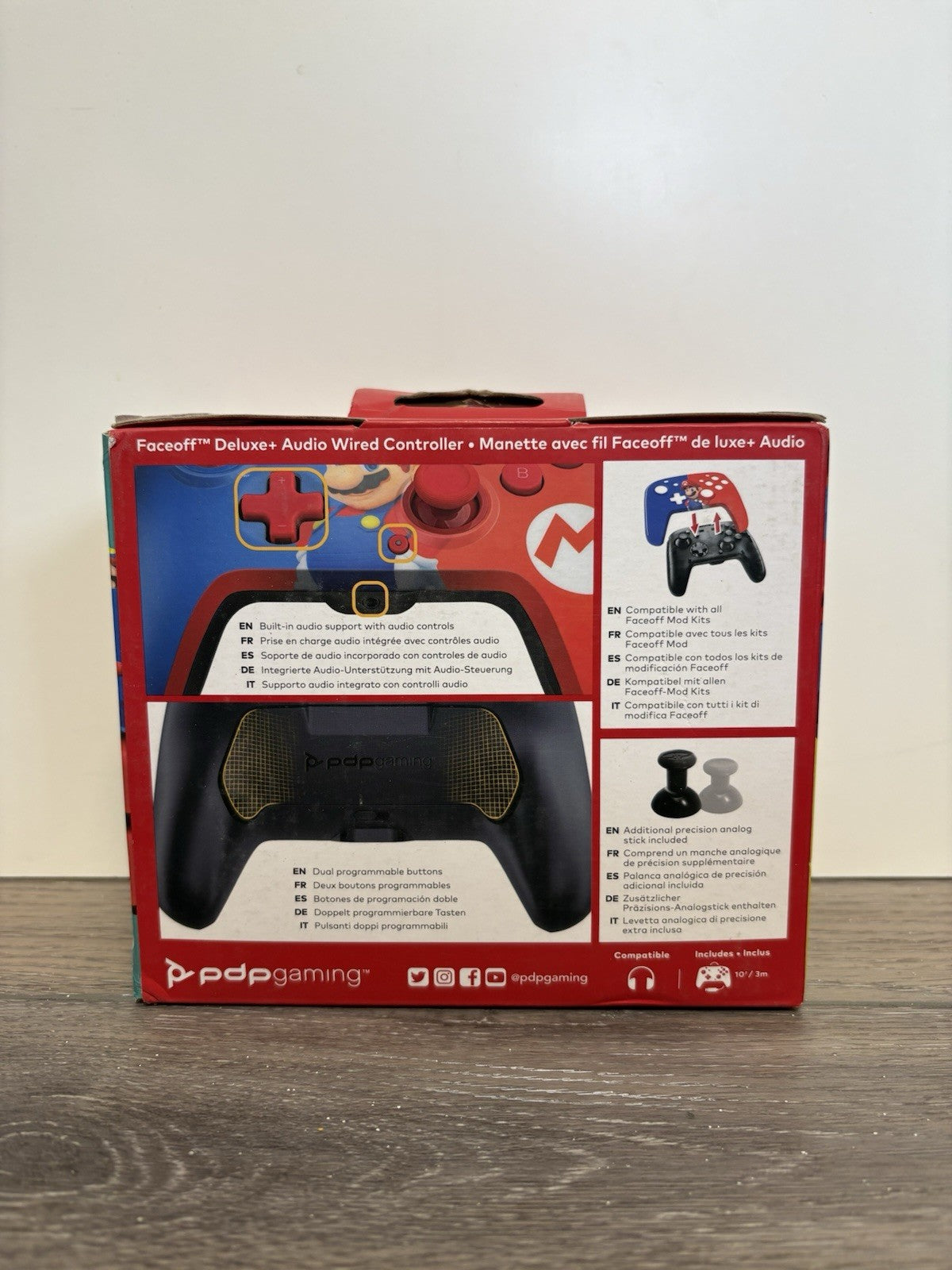 PDP REMATCH Enhanced Wired Nintendo Switch Controller - Red & Blue Super Mario