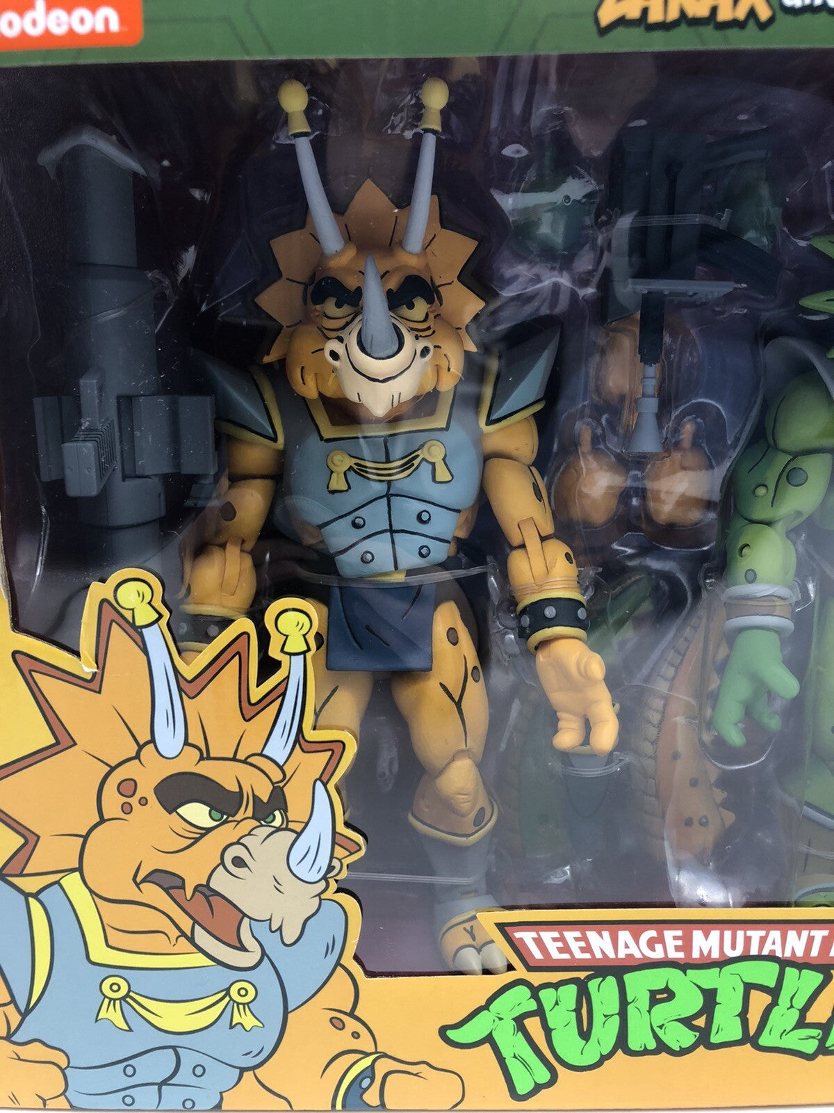 NECA Teenage Mutant Ninja Turtles TMNT ZARAX and ZORK Triceraton Target Figures