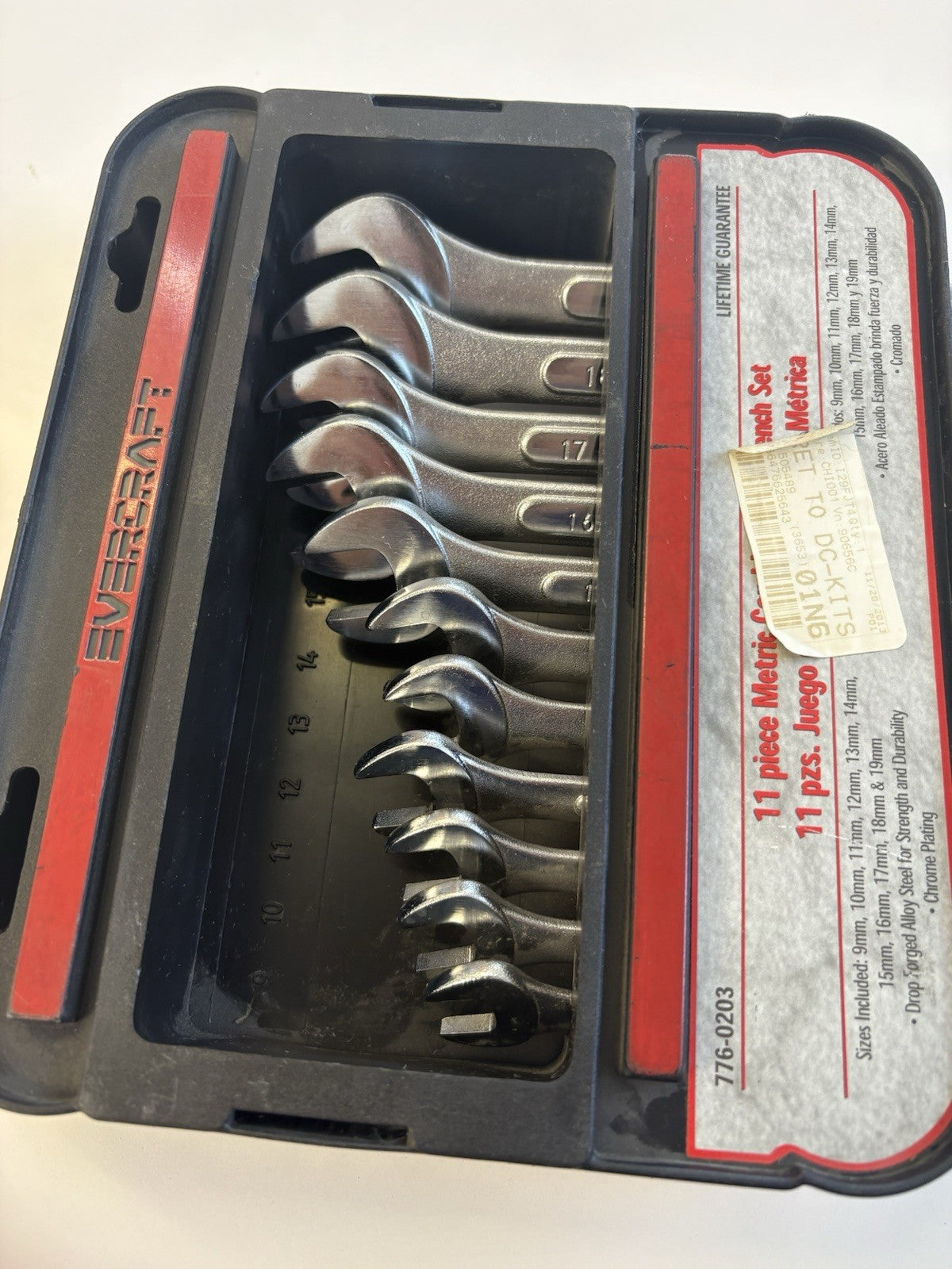 Evercraft 12pt Wrench Set 11 Pc Metric 9-19 Forged Alloy Steel