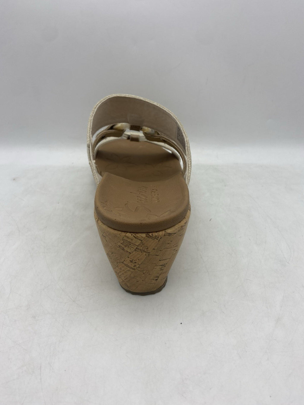 Skechers Womens Beverlee Luxe Foam Sail Away Embellished Wedge Sandals Beige 10