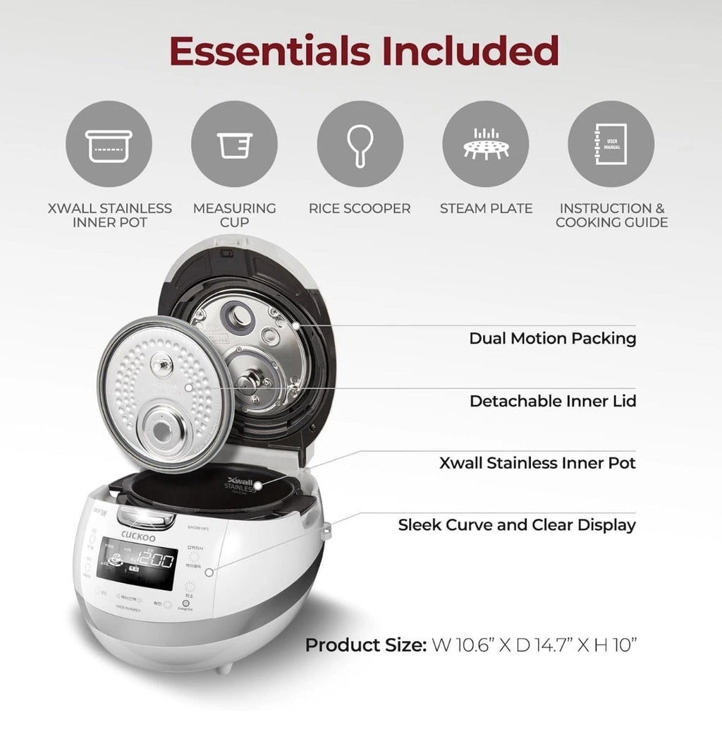 New Cuckoo Induction Heating Pressure 6-Cup Rice Cooker and Warmer CRP-BHSS0609F