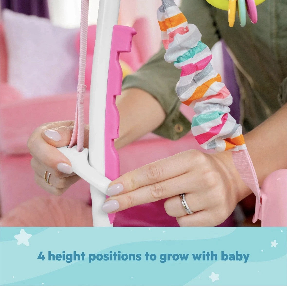 Disney Baby Minnie Mouse Forever Besties Infant Activity Center Jumper Pink