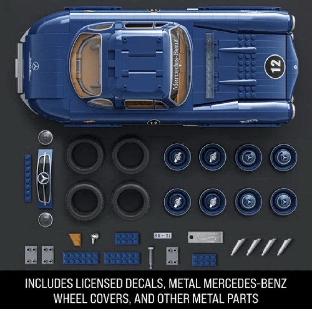 Mattel Brick Shop Hot Wheels Premium Series Mercedes Benz 300 SL Includes 1 Co