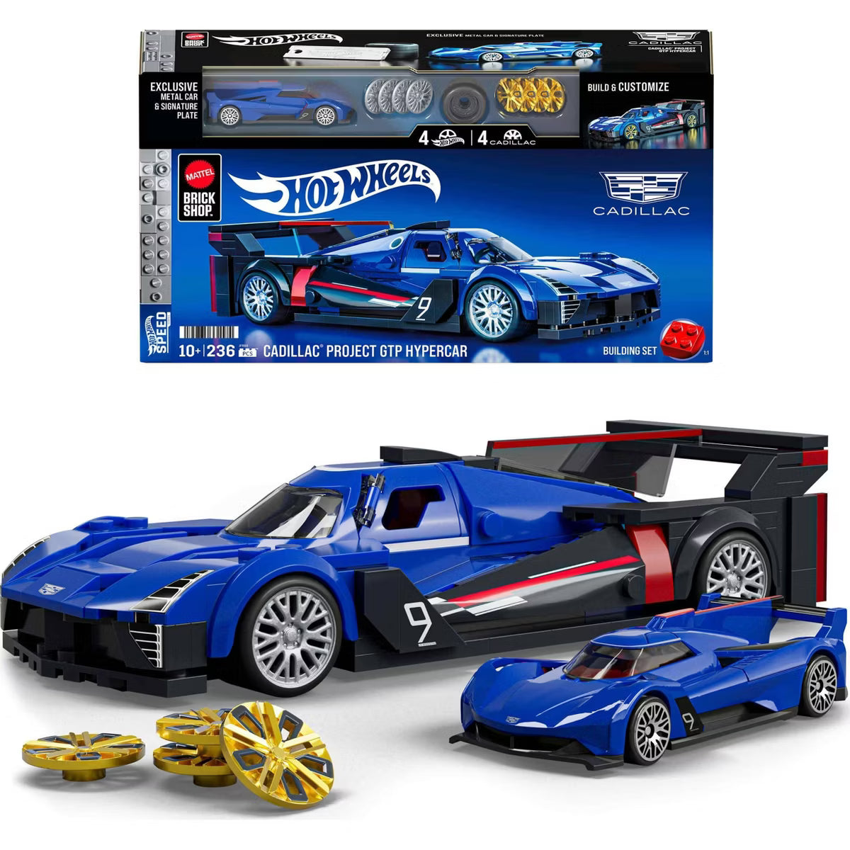 Hot Wheels Mattel Brick Shop Cadillac Project GTP Hypercar Building Set