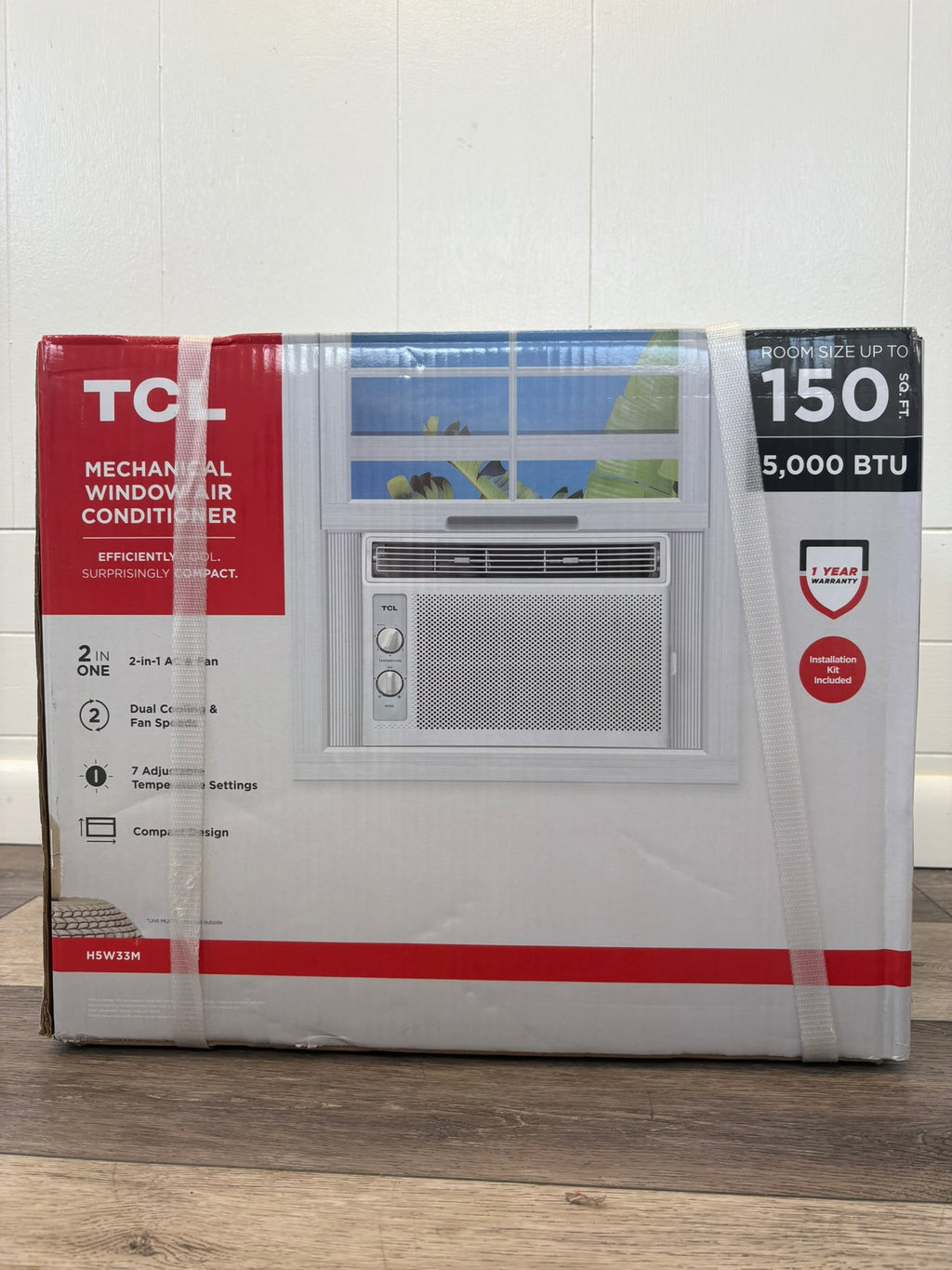 TCL 5000 BTU Window Air Conditioner 150sf.ft 2 Speed