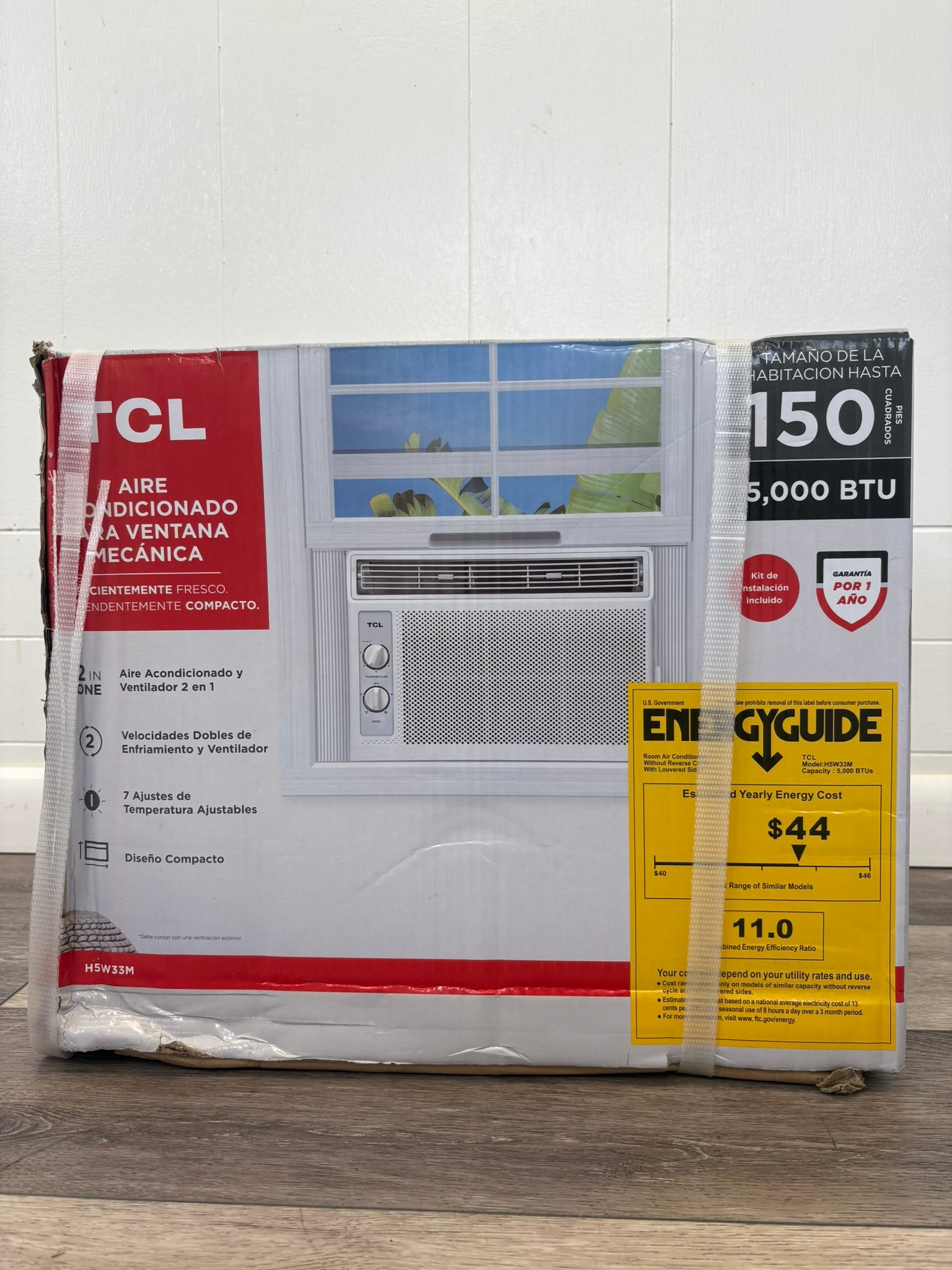 TCL 5000 BTU Window Air Conditioner 150sf.ft 2 Speed