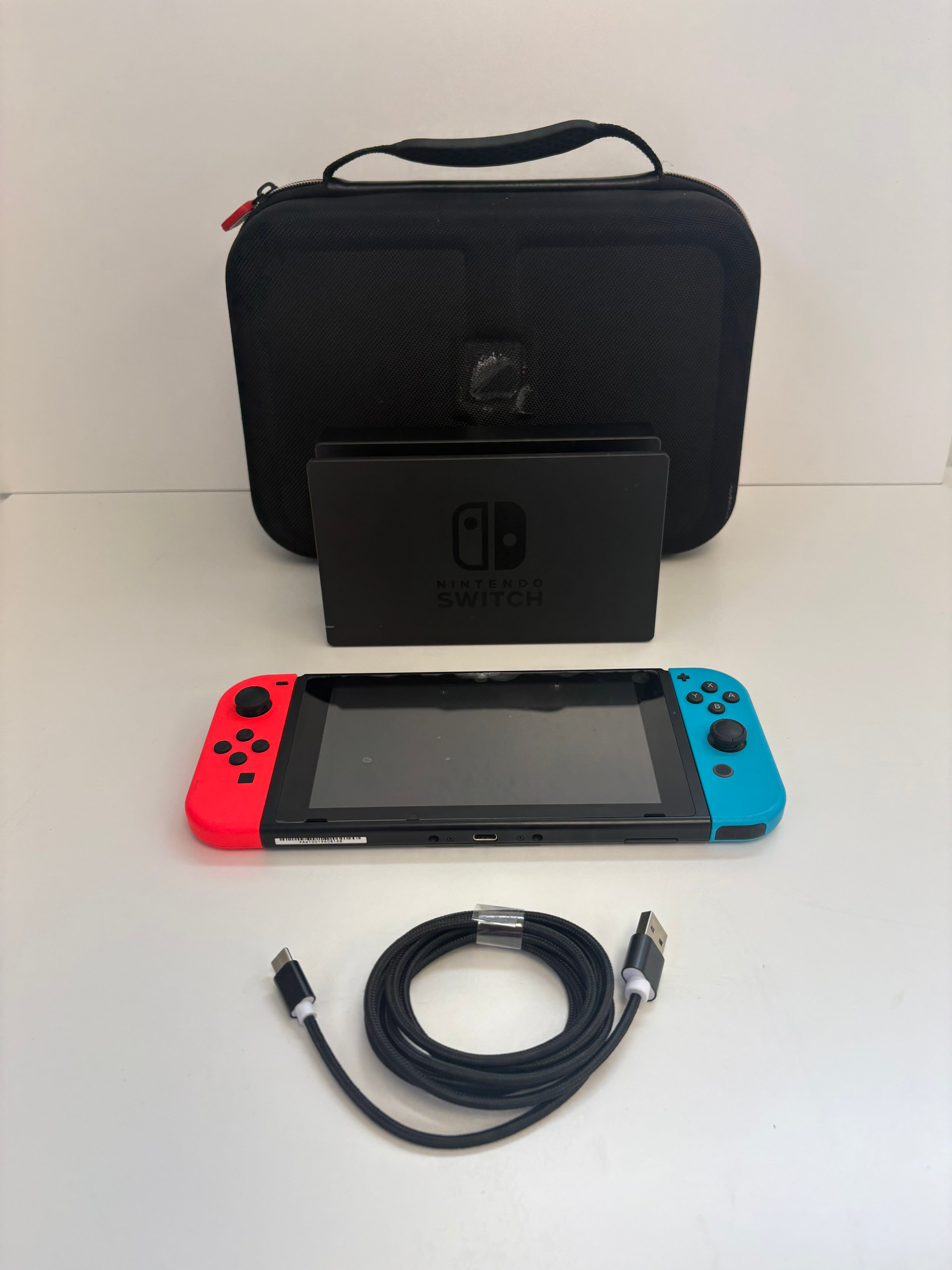 Nintendo Switch with Neon Blue and Neon Red Joy-Con (HAC-001-01)