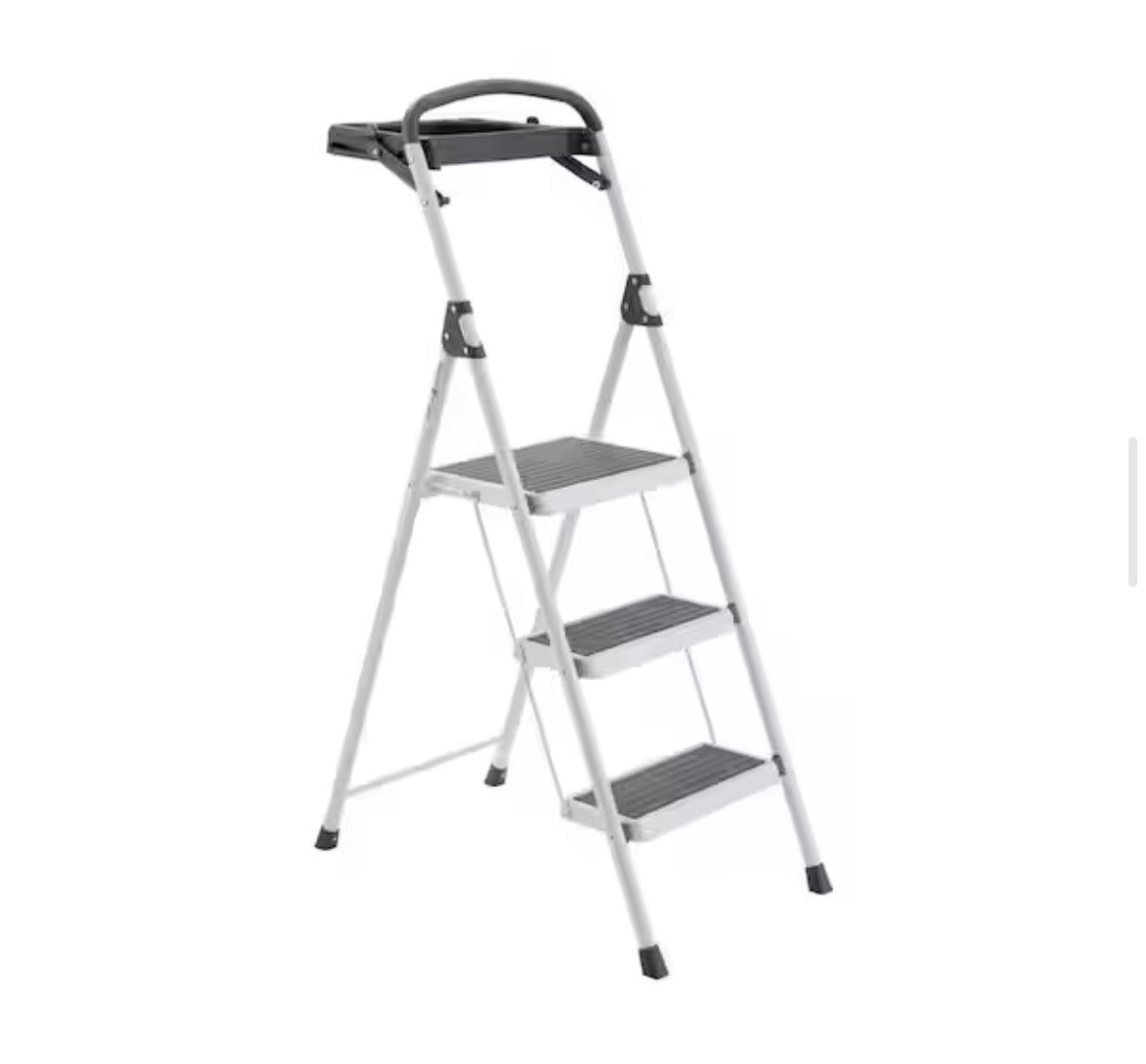 Gorilla Ladders 3-Step Steel Lightweight Step Stool with Project Tray, 225 lbs