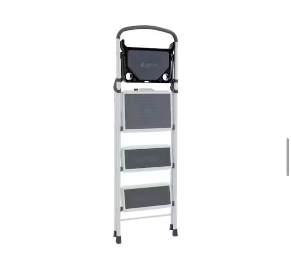 Gorilla Ladders 3-Step Steel Lightweight Step Stool with Project Tray, 225 lbs