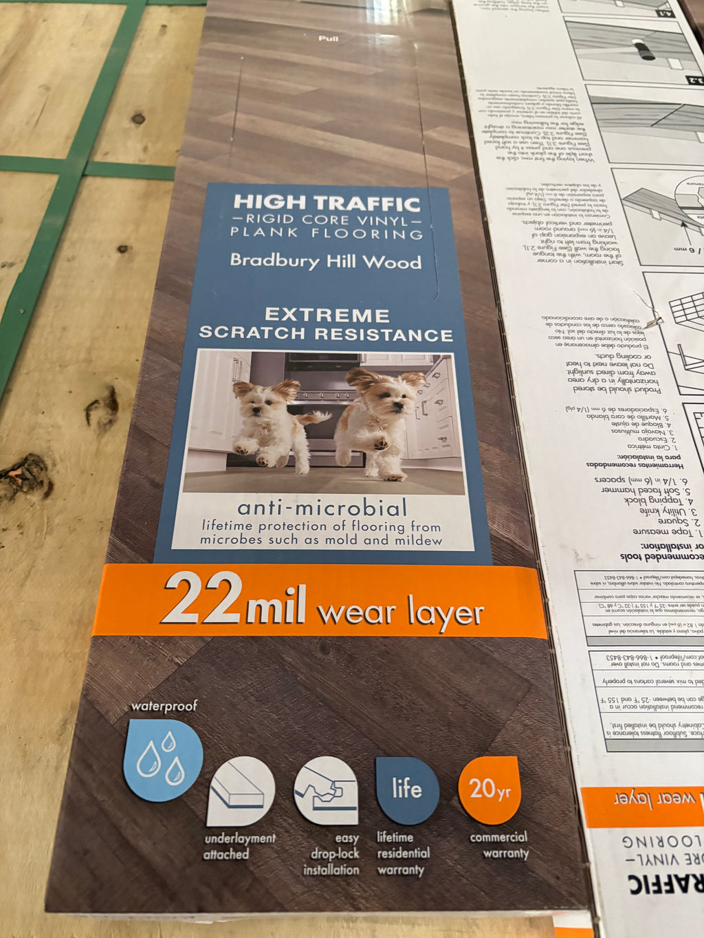 Lifeproof Bradbury Hill Wood 22 MIL x 7.1 in. W x 48 in. L Click Lock Waterproof Luxury Vinyl Plank Flooring (18.7 sqft/case)