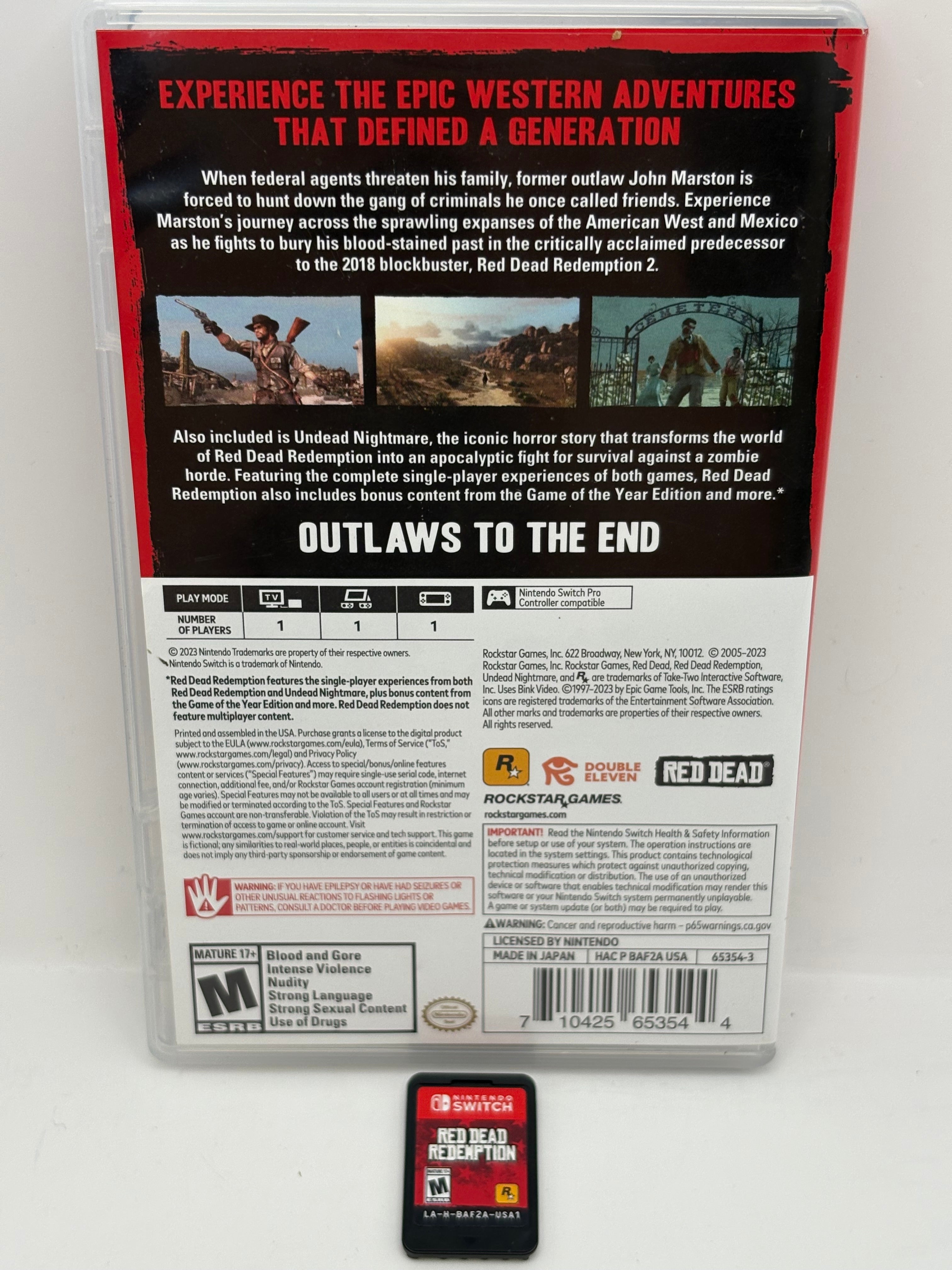 Nintendo Switch Red Dead Redemption Game