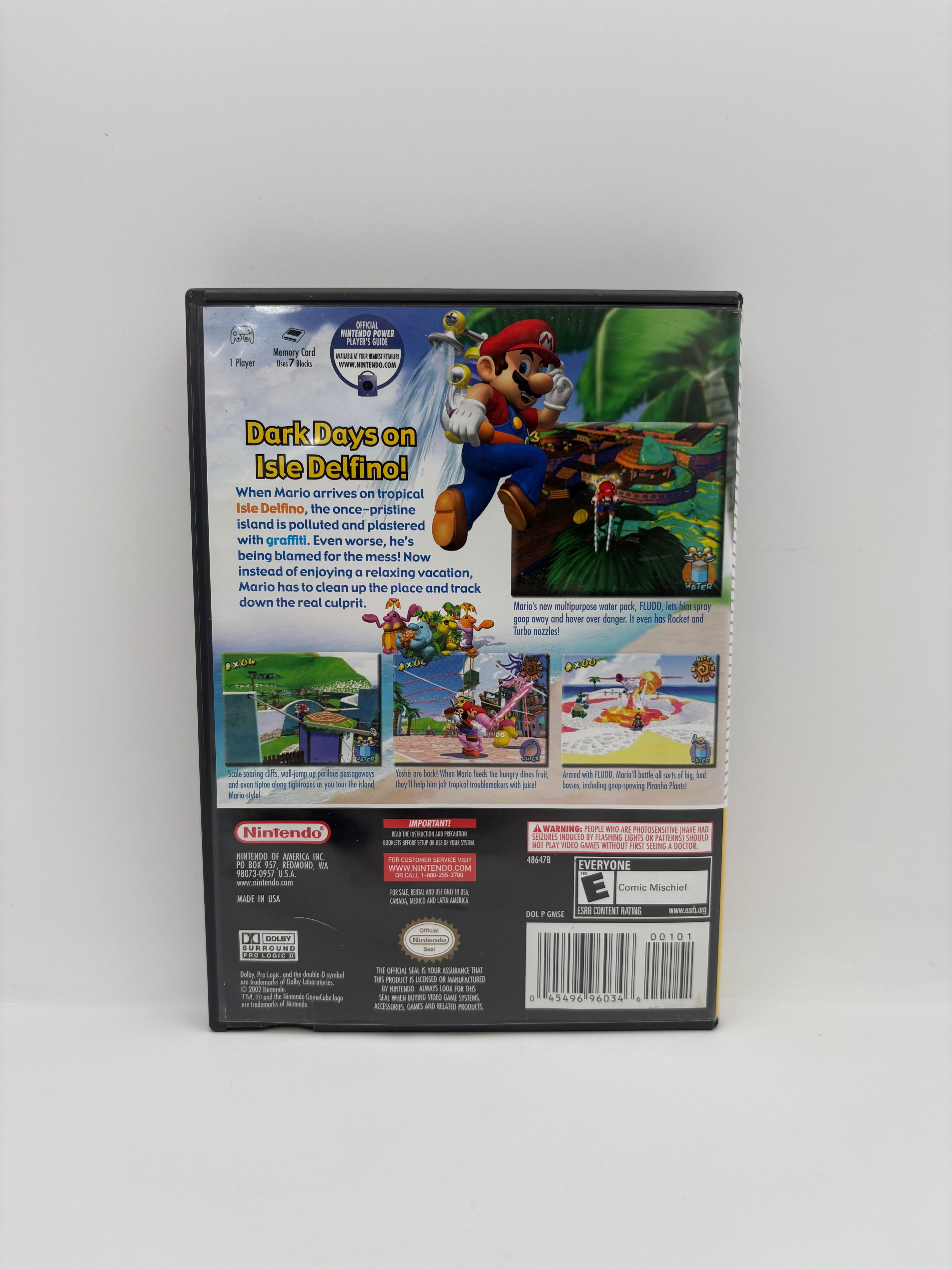Super Mario Sunshine Nintendo GameCube Authentic Complete CIB