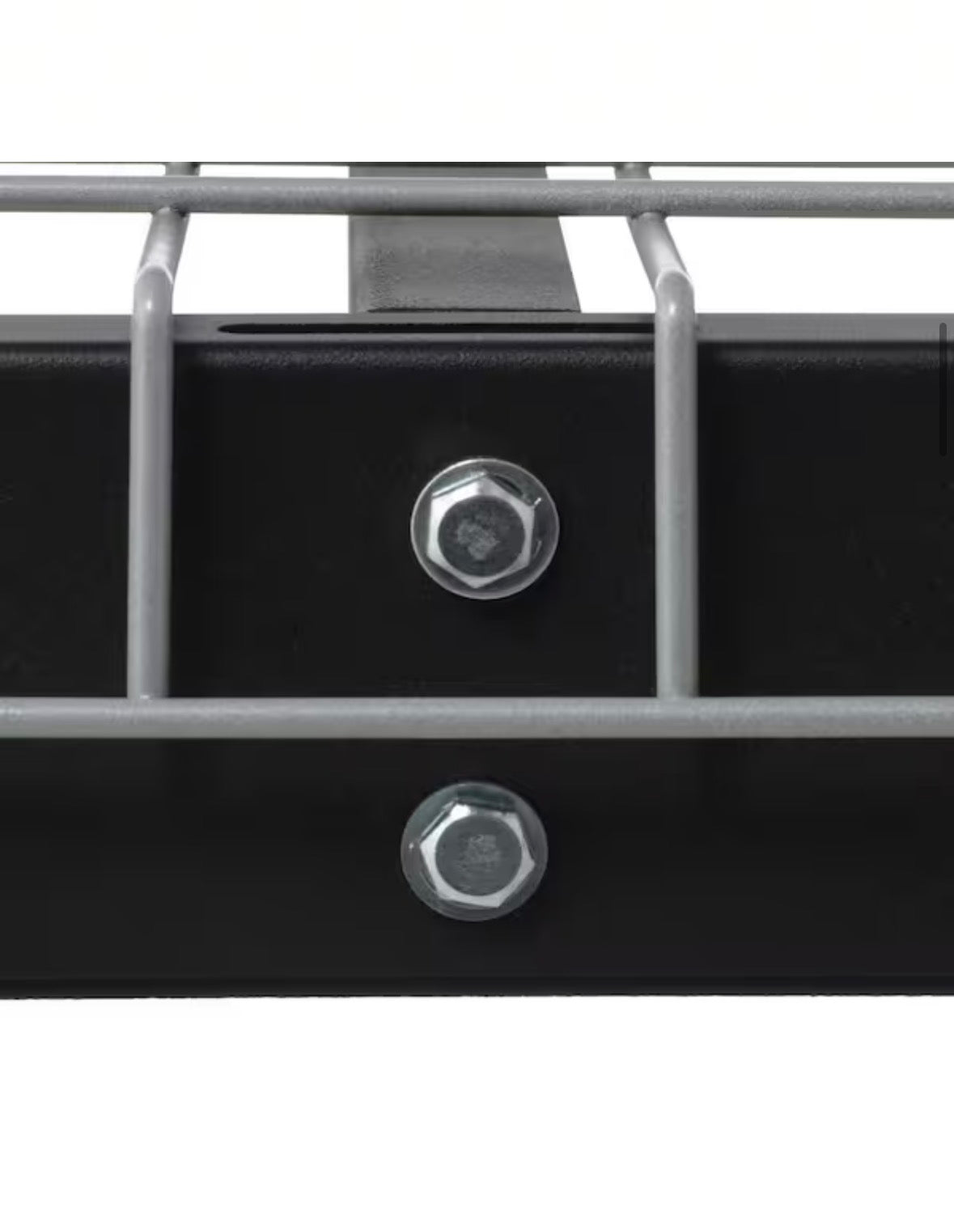 Husky 97.5 in. W x 43.75 in. H x 32 in. D Adjustable Height Metal Heavy-Duty Overhead Garage Storage Rack in Black
