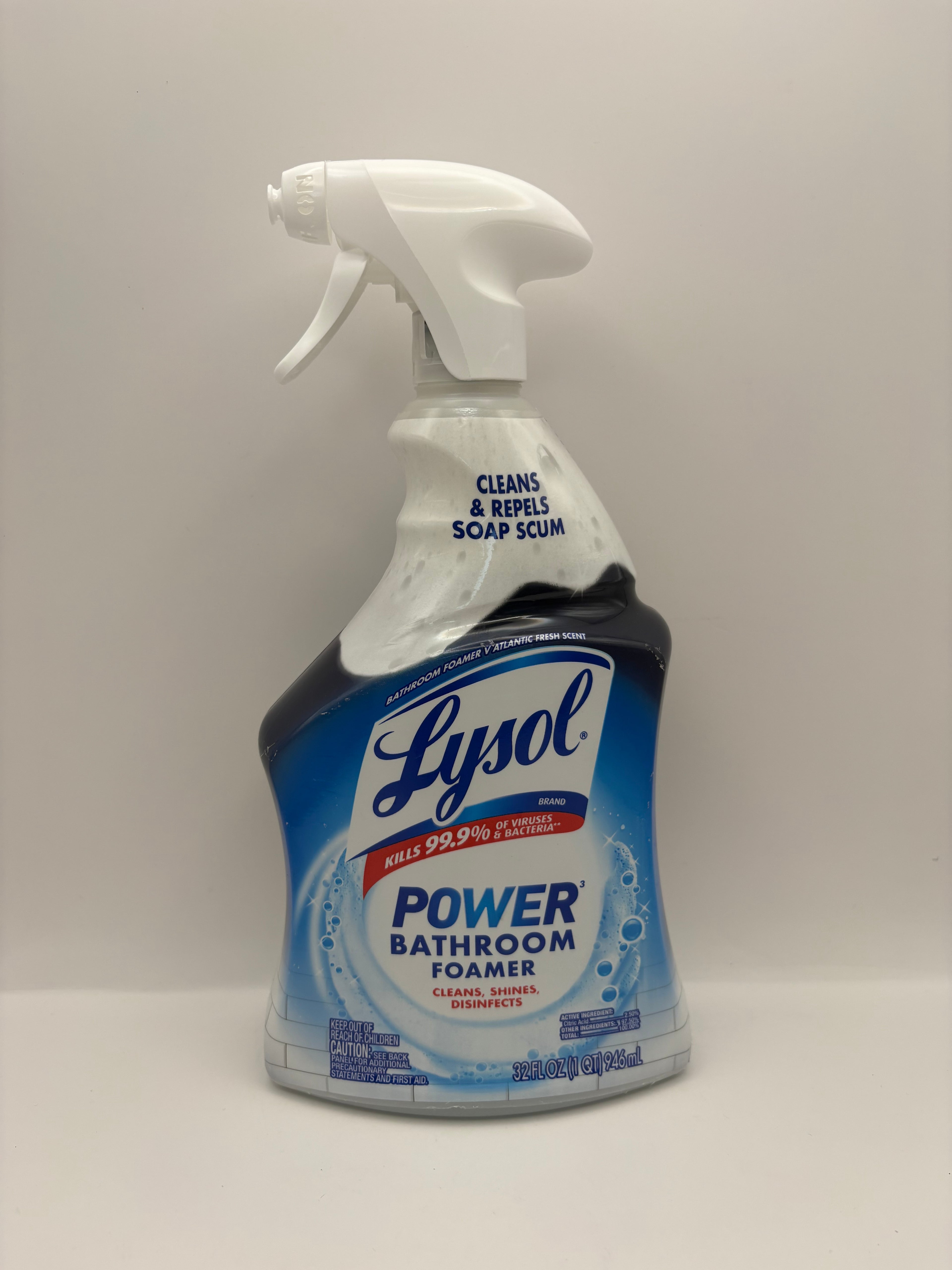 LYSOL 32 oz Spray Bottle Liquid Bathroom Foamer Atlantic Fresh