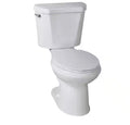 Glacier Bay 10 in. Rough In 2-Piece 1.28 GPF Single Flush Round Toilet in White, Seat Included