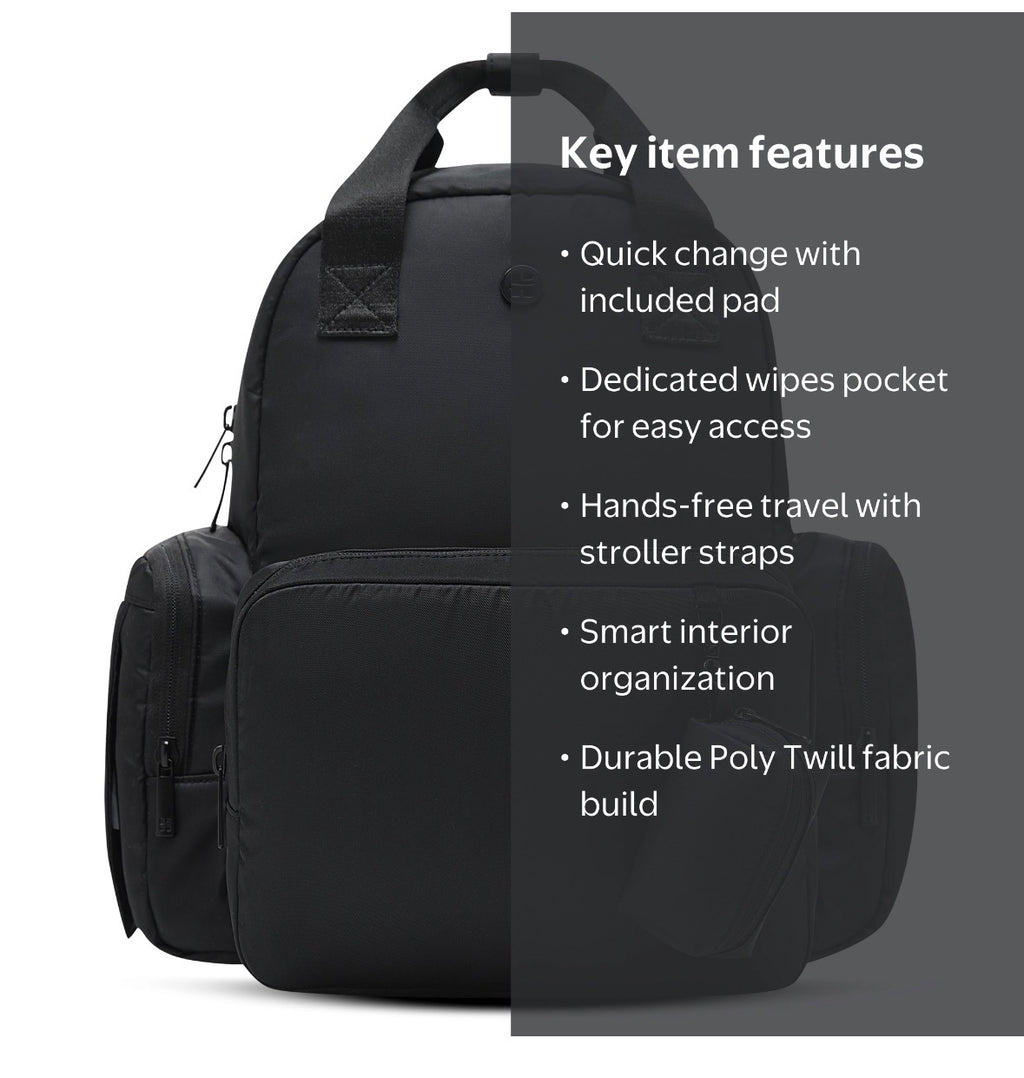 Huggies Sunshine Backpack Diaper Bag Black