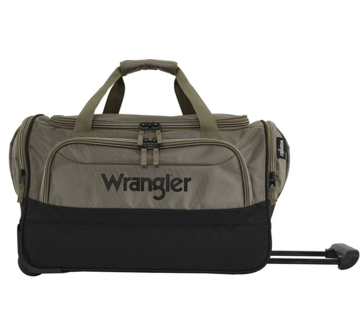 Wrangler 21" Wheeled Duffel Bag with Telescopic Handle, Fallen Rock