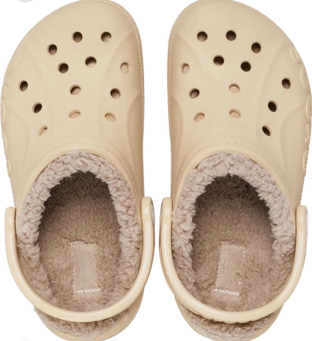 Crocs Men's and Women's Unisex Baya Lined Clogs Chai Men 5/Women 7