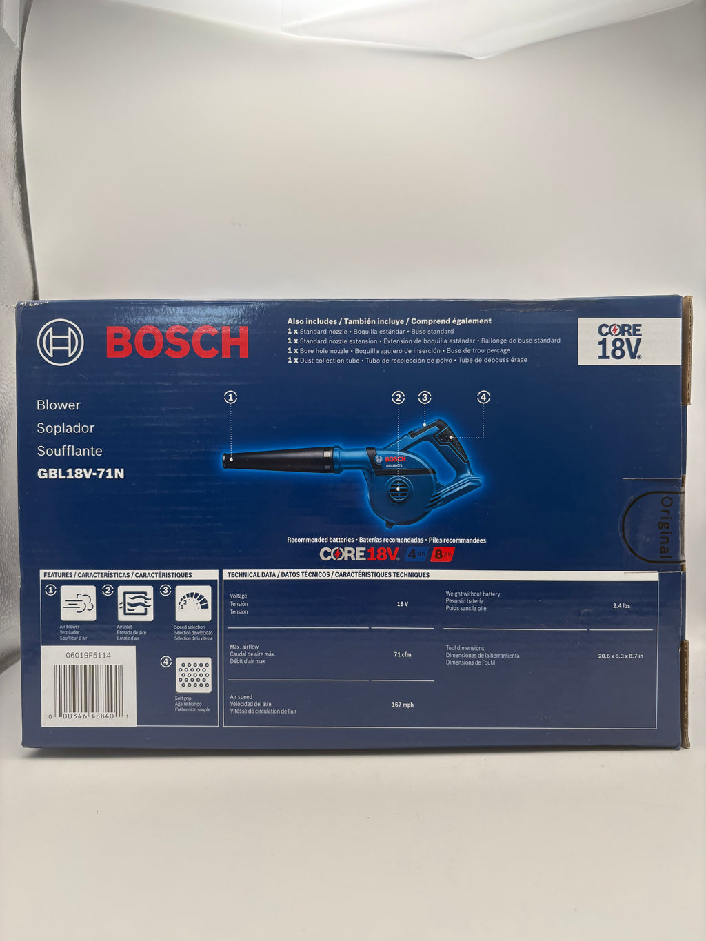 Bosch GBL18V-71N 18V Cordless Compact Blower Bare Tool