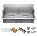 Krauss Loften 33 In. 18 Gauge Stainless Steel Sink KWT320-33/18 Sink bundle