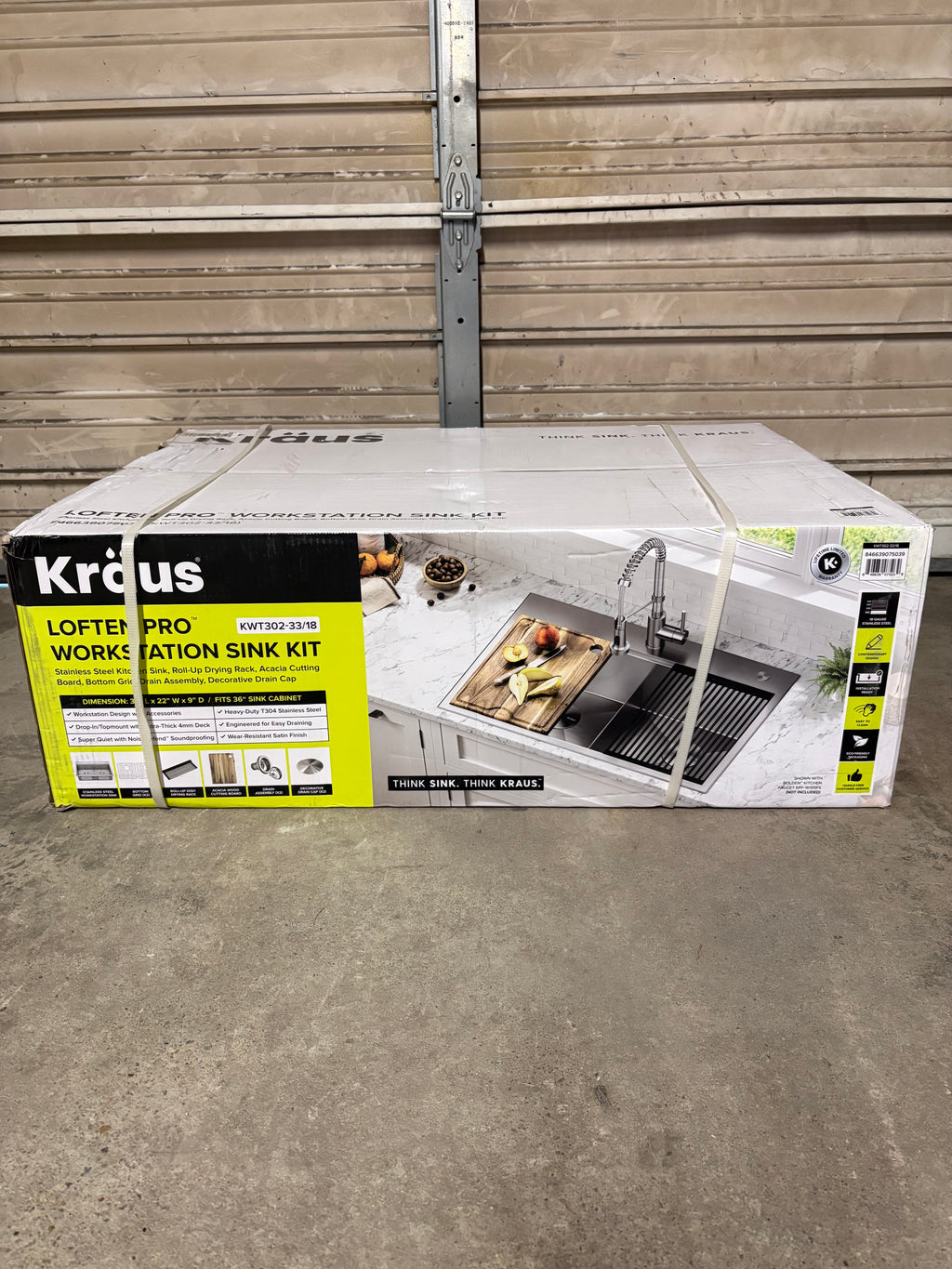 Krauss Loften 33 In. 18 Gauge Stainless Steel Sink KWT320-33/18 Sink bundle