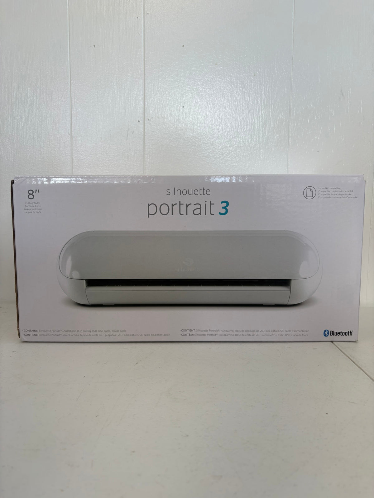 Silhouette Portrait 3 Die Cutting Machine Bluetooth Craft Cutter Open Box