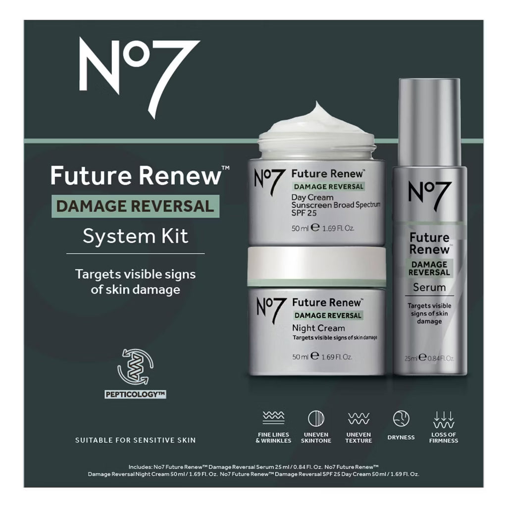 No7 Future Renew Damage Reversal System Kit -3 Pieces- EXP 05/2027