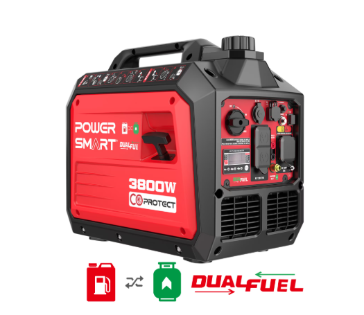 PowerSmart 3800/3300 Watt Dual Fuel Portable Inverter Generator Gas/Propane with CO Protect（HB5040DC）