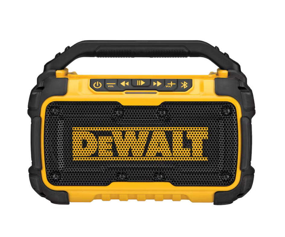 Dewalt 12-volt or 20-volt max Cordless Bluetooth Jobsite bluetooth speaker DCR010