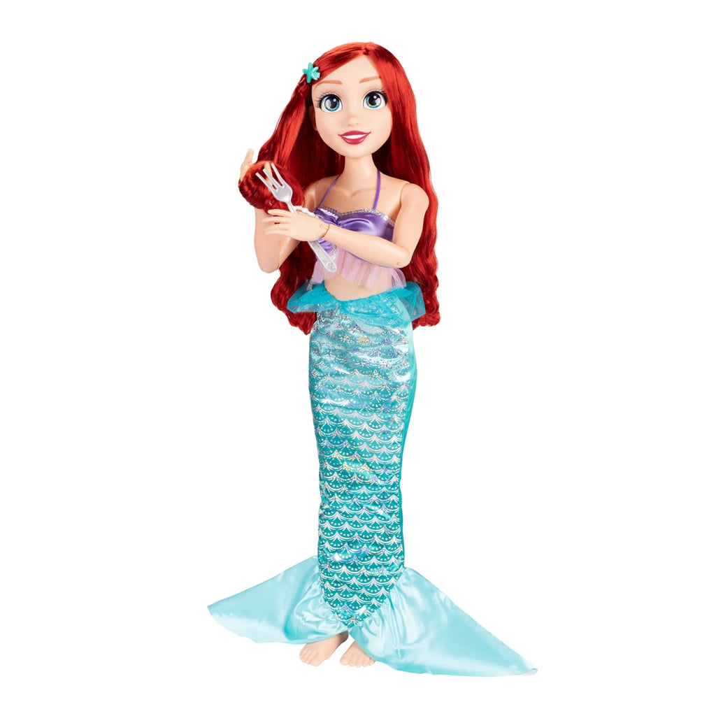 Disney Princess Ariel 32” Playdate Doll w/ Hair Styling Accessories