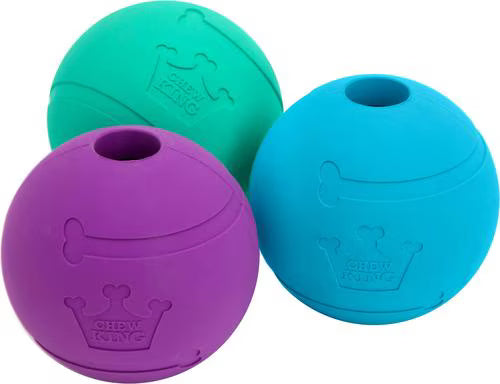 Chew King by Mammoth Ball Launcher Dog Chew Toy, Blue, 2.5-in