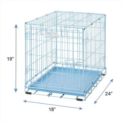 Crates & Kennels MidWest iCrate Single Door Collapsible Wire Dog Crate, Blue, Small