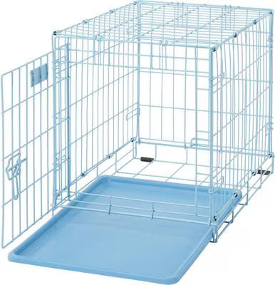 Crates & Kennels MidWest iCrate Single Door Collapsible Wire Dog Crate, Blue, Small