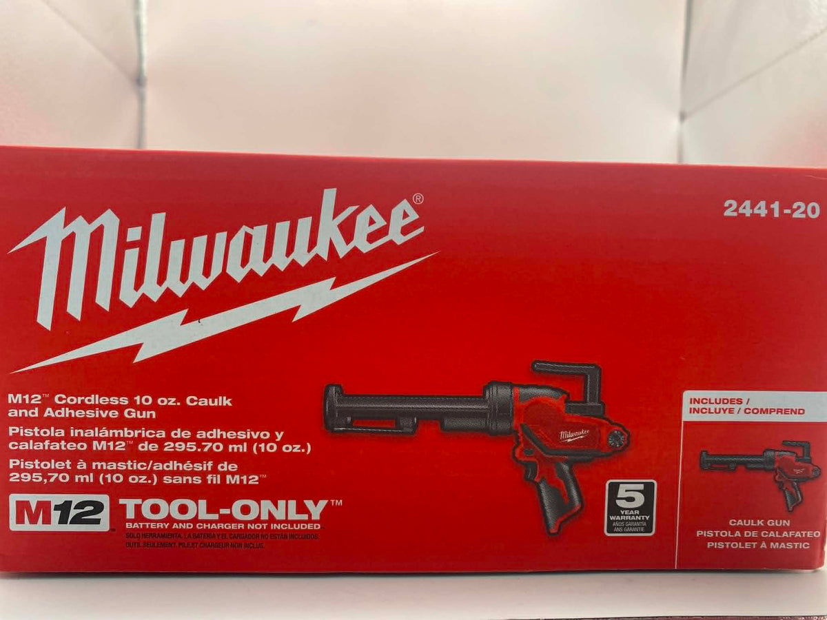 Milwaukee 2441-20 M12 10oz. Caulk and Adhesive Gun