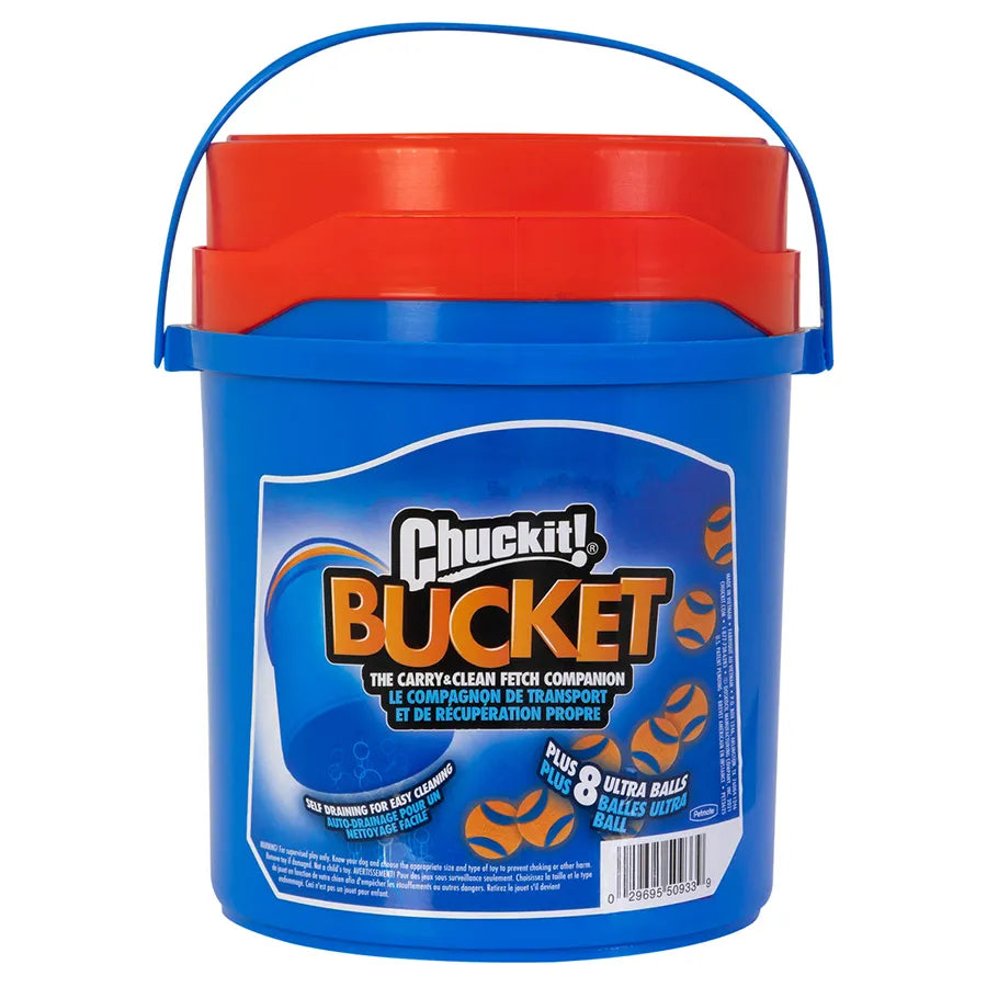 Chuckit!® Bucket with 8 Utra Ballls Dog Toy Item #5321963