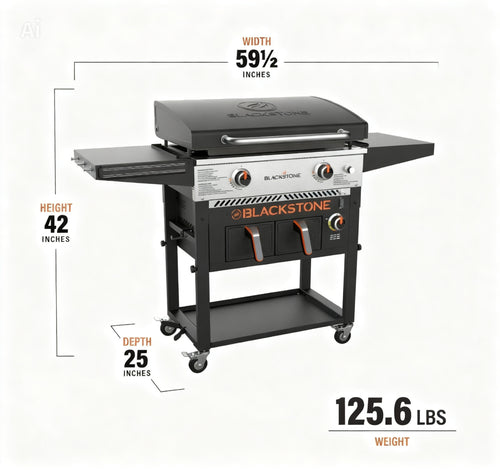 Blackstone, 2-Burner 28"  Outdoor Combo Griddle with Air Fryer and Hood