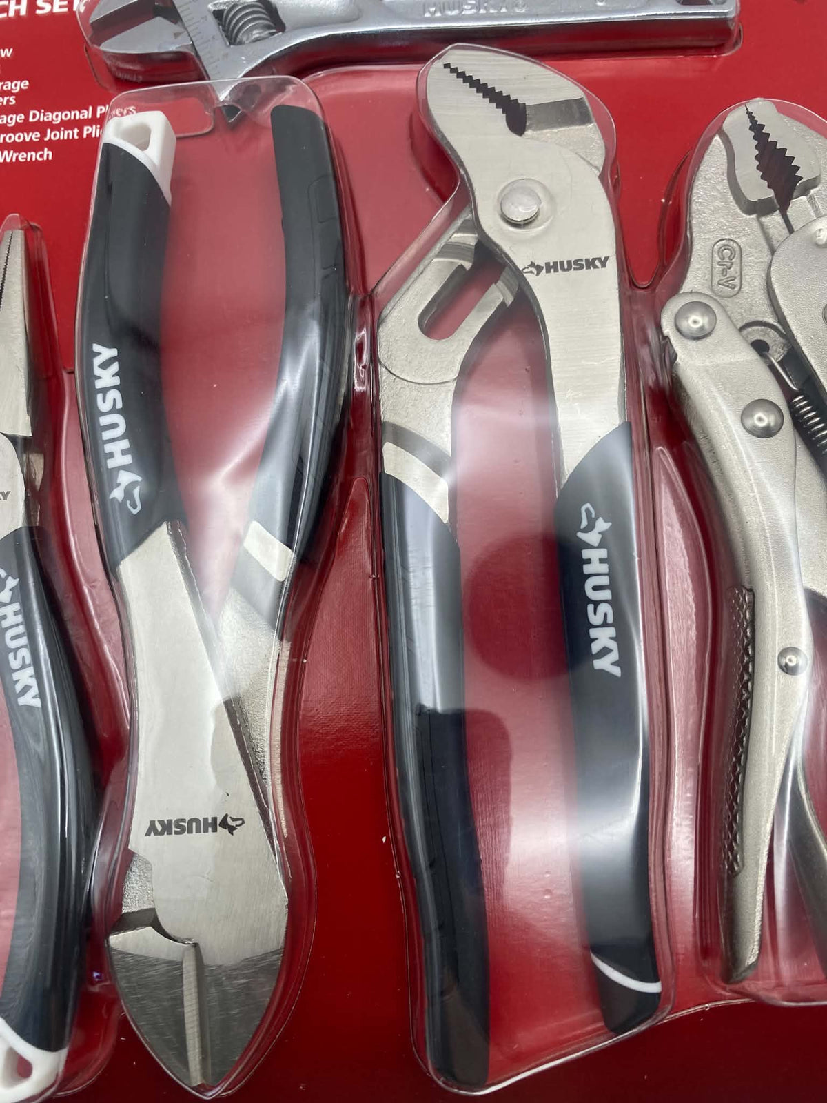 Husky 5 Piece Plier and Wrench  Set