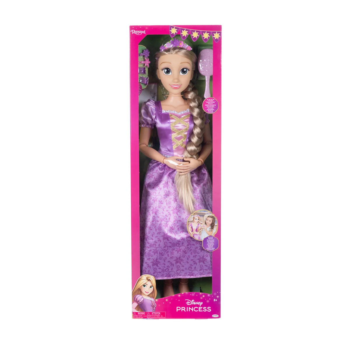 Disney Princess Playdate Rapunzel 32" Doll Dress Hair Accessories