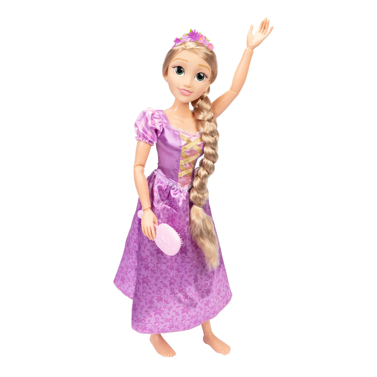 Disney Princess Playdate Rapunzel 32" Doll Dress Hair Accessories