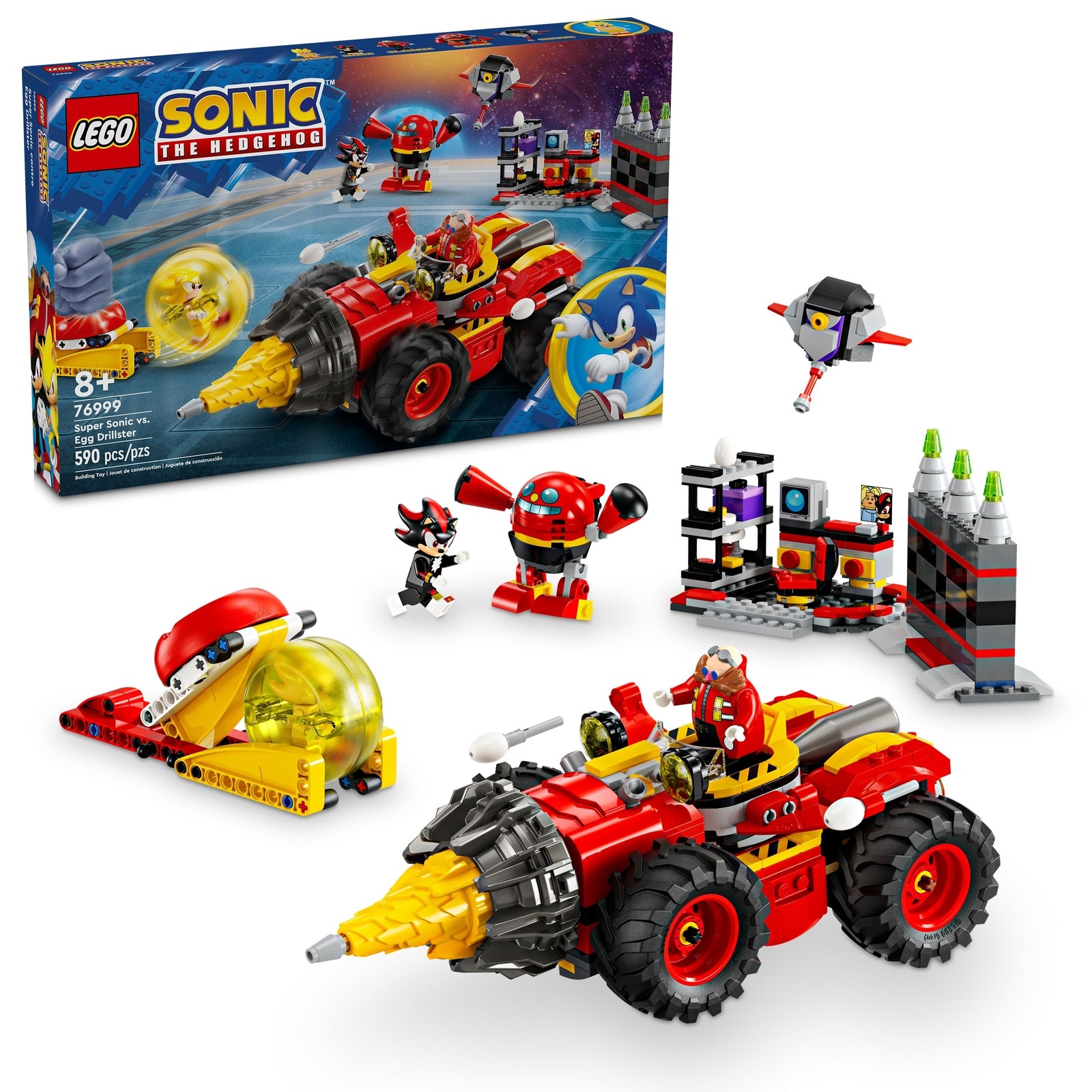 LEGO 76999 Sonic The Hedgehog Super Sonic vs Egg Drillster 590pcs New Box