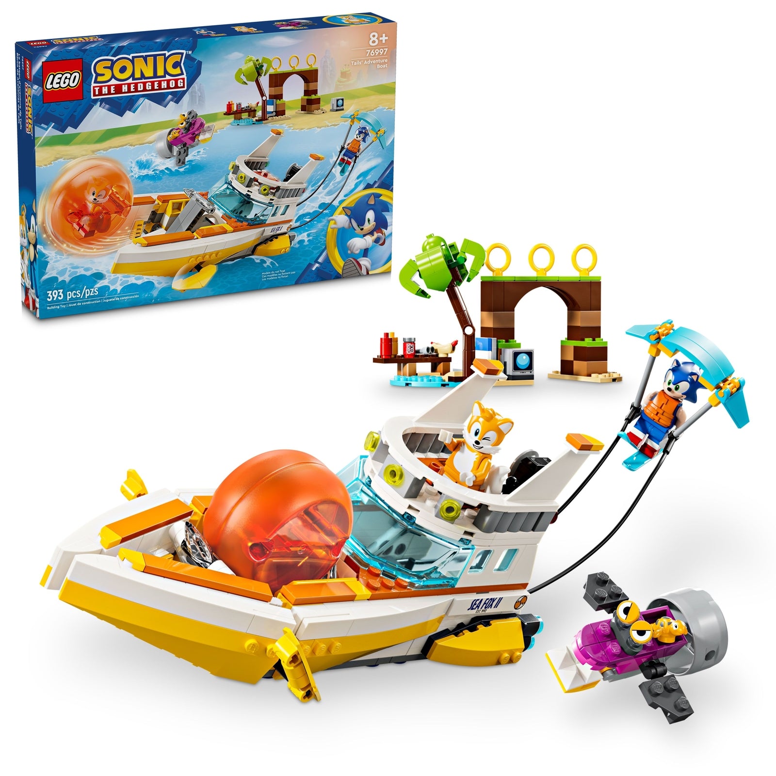 LEGO Sonic The Hedgehog Tails Adventure Boat 76997 Brand New Factory Sealed