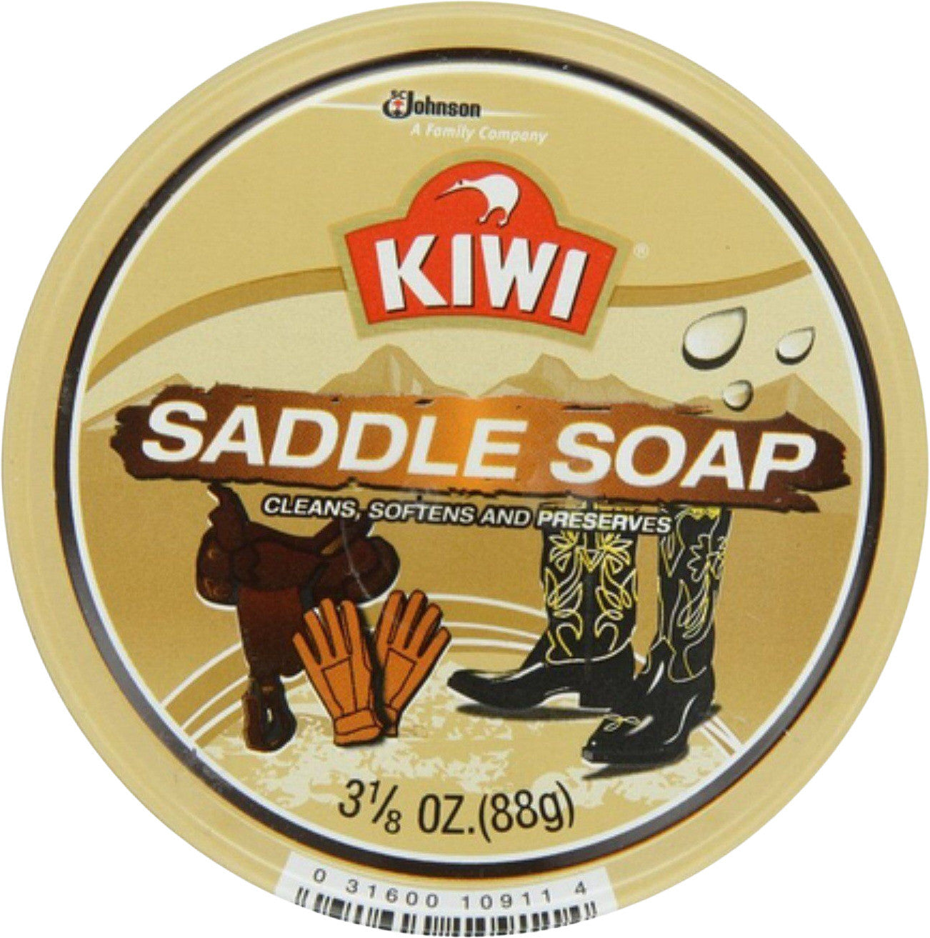 Kiwi SC Johnson Saddle Soap Tin 3 1/8 Ounce Paste Each New Lot of 10