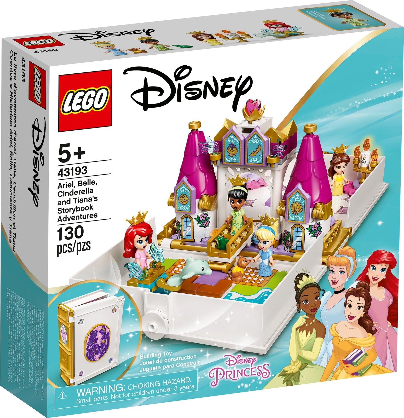 LEGO Disney Princess: Ariel Belle Cinderella & Tiana's Storybook 43193