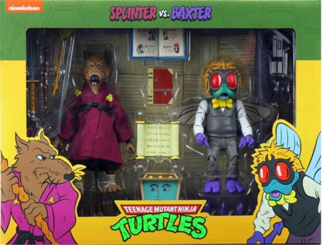 NECA Teenage Mutant Ninja Turtles Splinter Vs Baxter Target TMNT 2 Pack