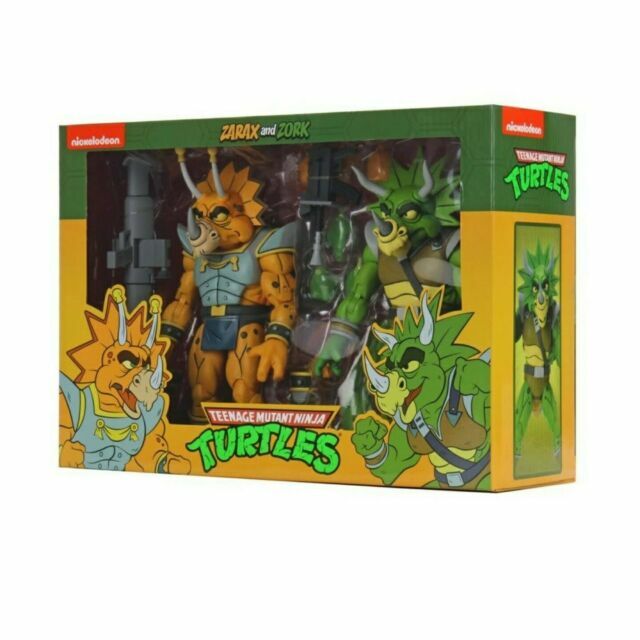 NECA Teenage Mutant Ninja Turtles TMNT ZARAX and ZORK Triceraton Target Figures