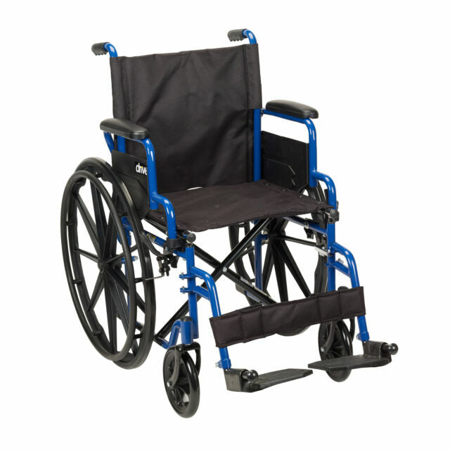 Drive Medical Blue Streak Wheelchair Seat with Flip Back Desk Arms 20 Inch