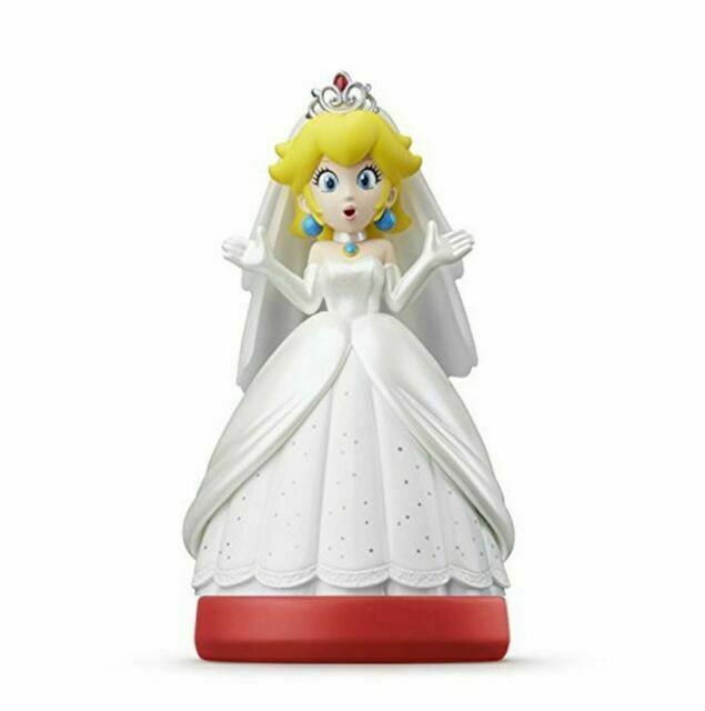 Super Mario Odyssey Amiibo Peach Wedding Version NFC Figure From Nintendo