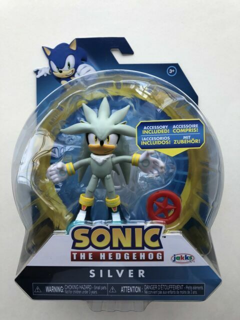 JAKKS Pacific Sonic The Hedgehog 41219 Figure - Silver 4.5" with Red Star Ring