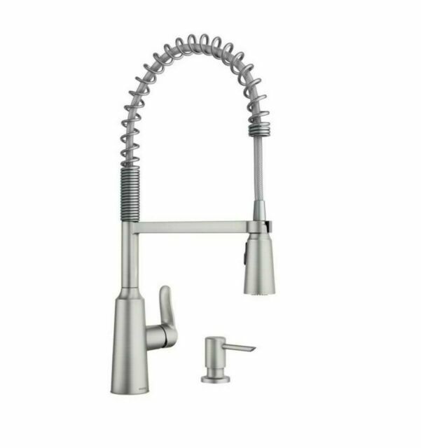 Moen Edwyn 87807SRS One-Handle Pre-Rinse Spring Pulldown Kitchen Faucet